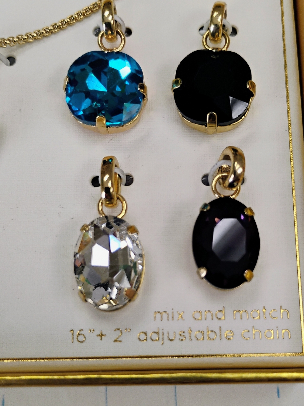 NWT 14K Gold-Plated Necklace w/ Nine Pendants/Charms - Picture 4 of 6
